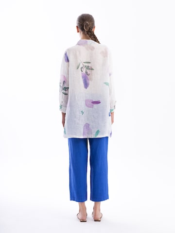 Chemisier Haris Cotton en blanc