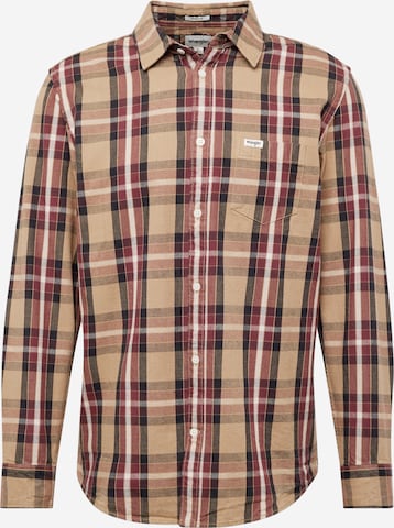 Coupe regular Chemise 'LEAD'' WRANGLER en beige : devant