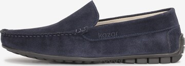 Kazar Moccasins in Blue: front