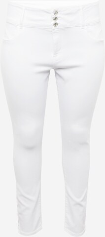 ONLY Carmakoma Skinny Jeans 'ANNA' i hvid: forside