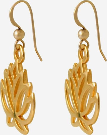 Gemshine Earrings 'YOGA Lotus' in Gold