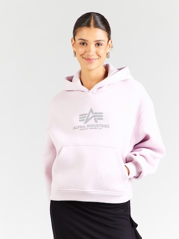 purpurinė ALPHA INDUSTRIES Megztinis be užsegimo: priekis