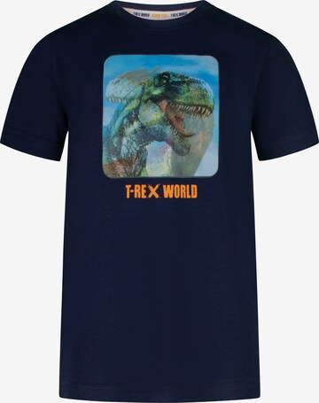 T-REX WORLD Shirt 'T-Rex World' in Blue: front
