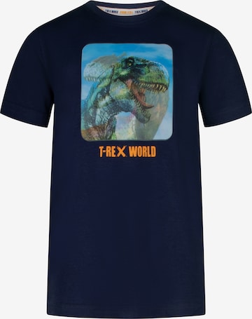 T-REX WORLD T-Shirt 'T-Rex World' in Blau: predná strana