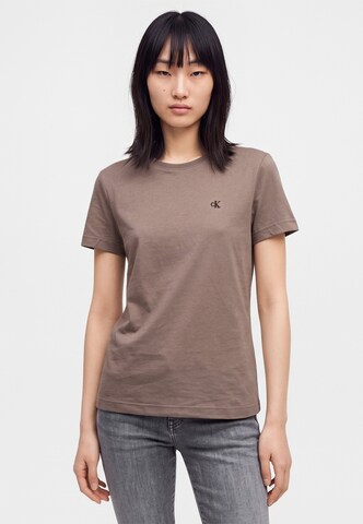 Calvin Klein Jeans Majica 'Archive' | siva barva: sprednja stran