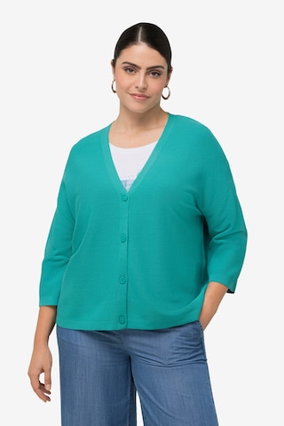 Cardigan Ulla Popken en vert : devant