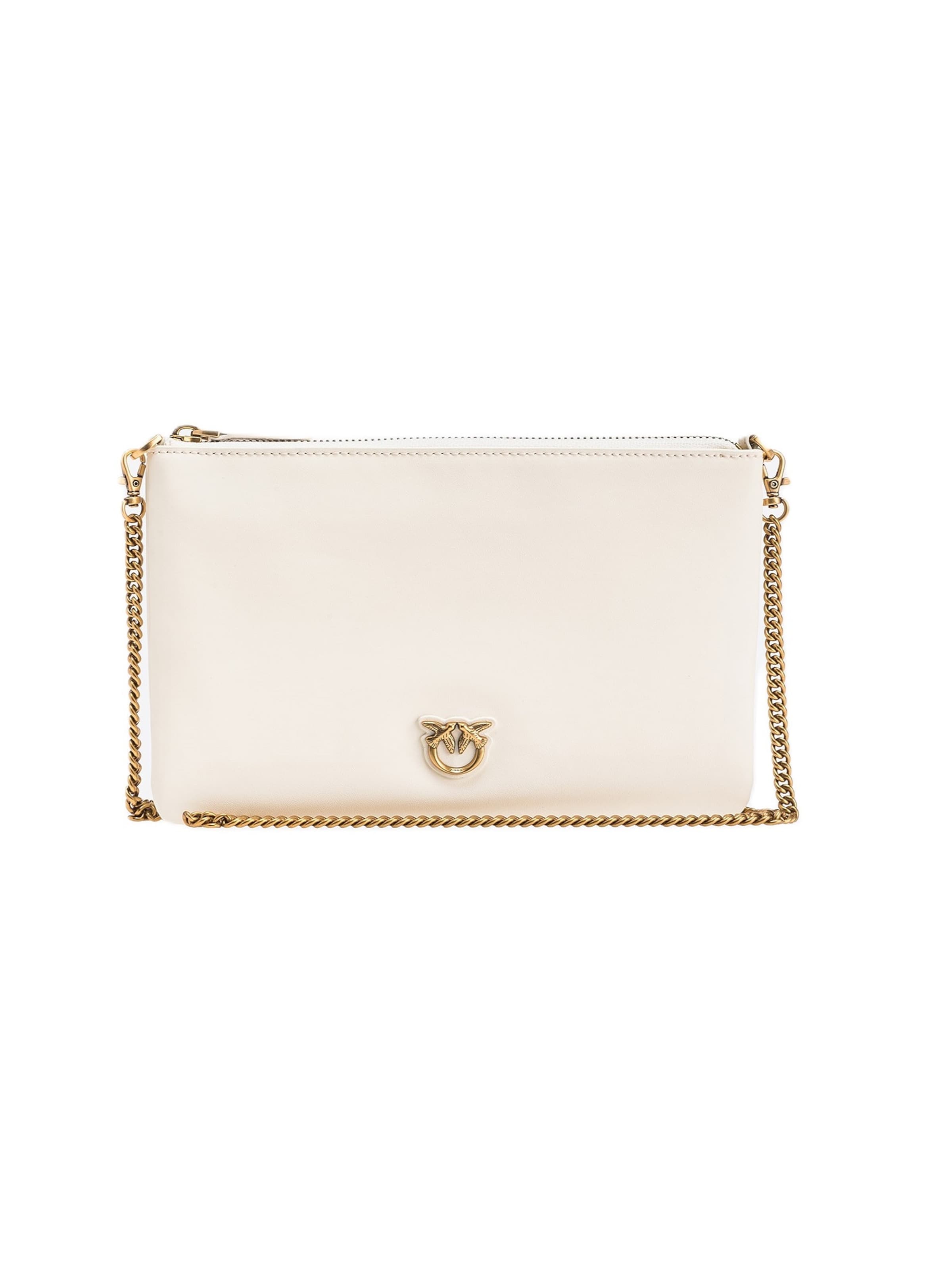 Borsa a spalla '100455 A0F1' di PINKO in bianco: frontale