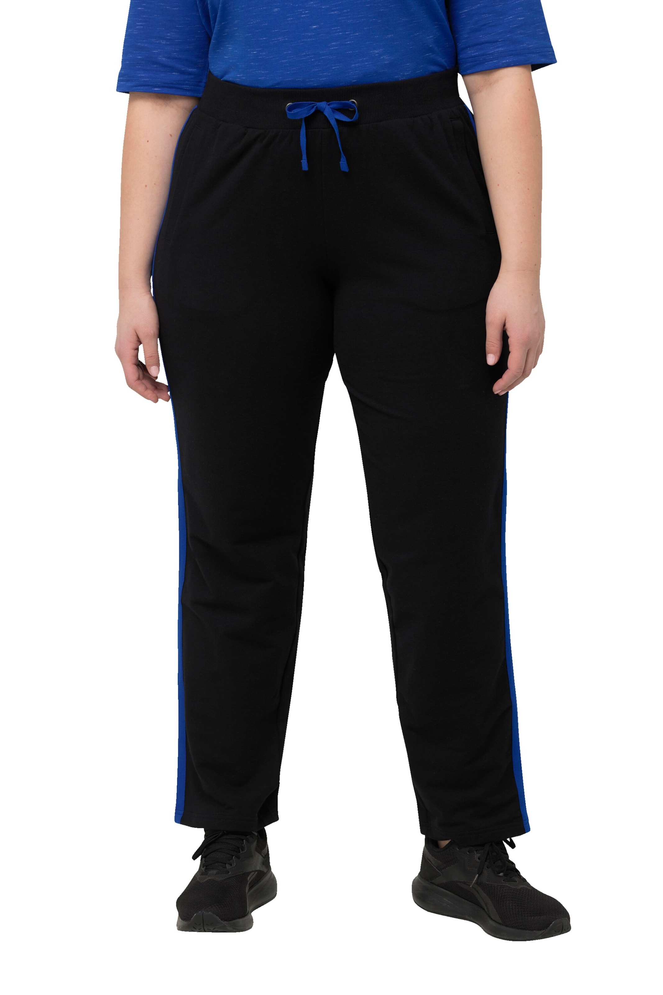 Ulla Popken Regular Hose in Schwarz: Vorderseite