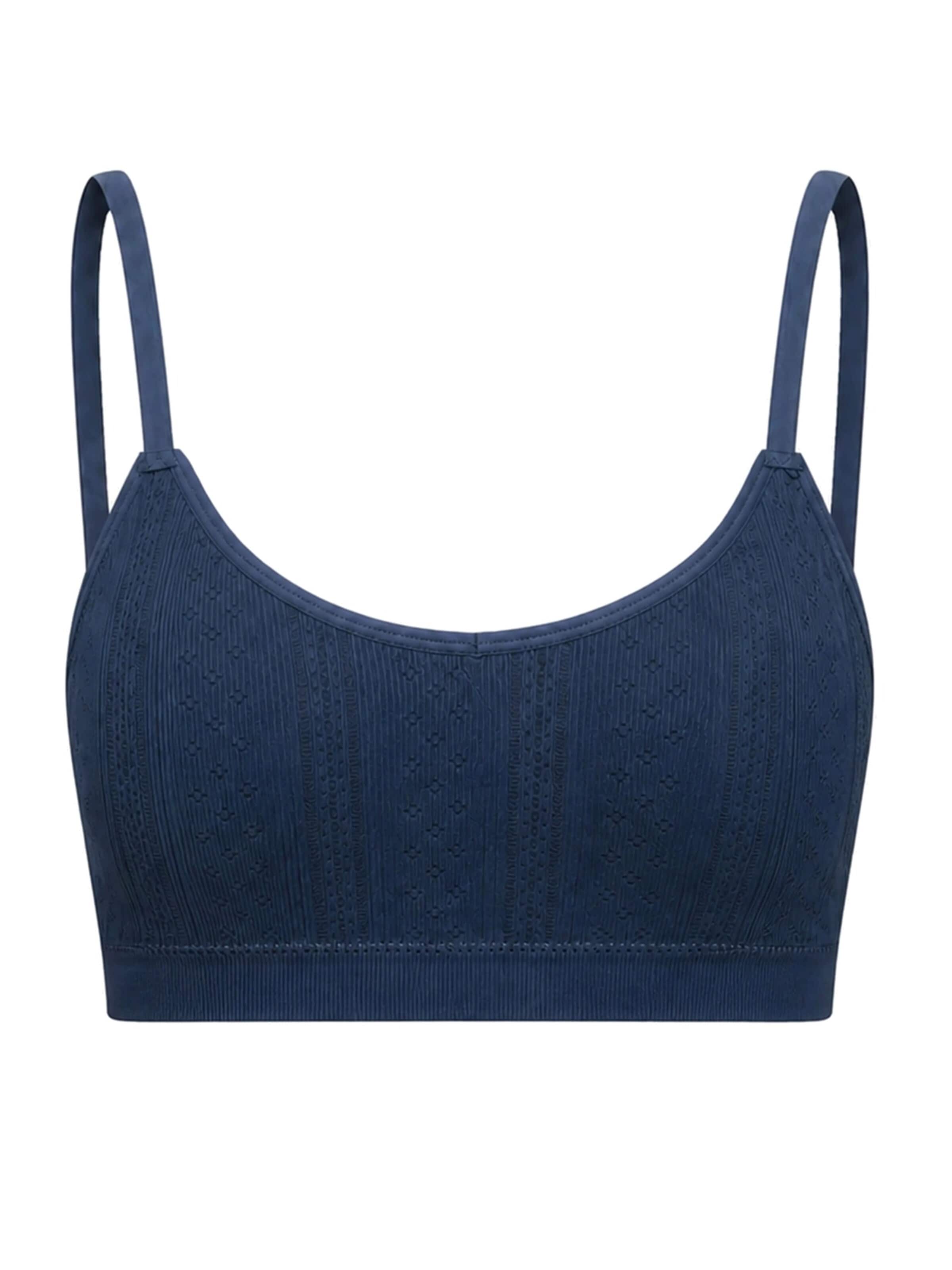 cfab Bustier BH 'Jacquard Bralette' in Blauw: voorkant