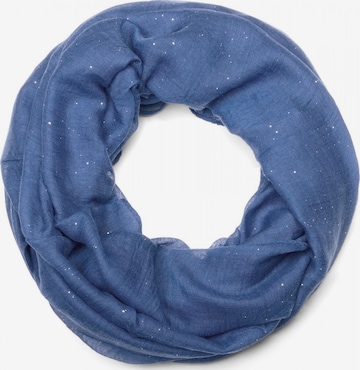 styleBREAKER Schlauchschal 'Loop mit Glitzer unifarben' in Blau: Vorderseite