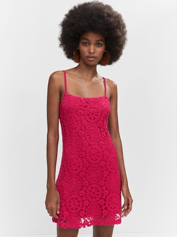 MANGO Knitted dress 'Dalias' in Pink: front