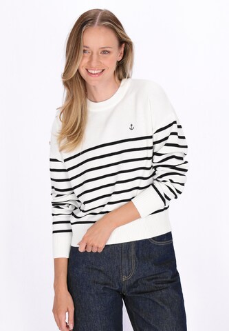 DreiMaster Maritim Pullover in Weiß: Vorderseite