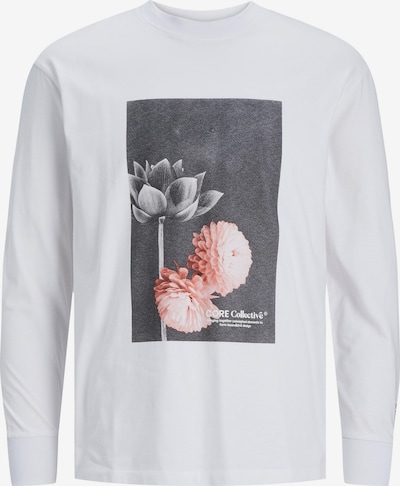 JACK & JONES Majica 'FLOWER' u rosé / crna / bijela, Pregled proizvoda