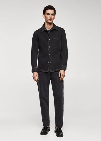 MANGO MAN Slim Fit Hemd 'Jazz' in Schwarz