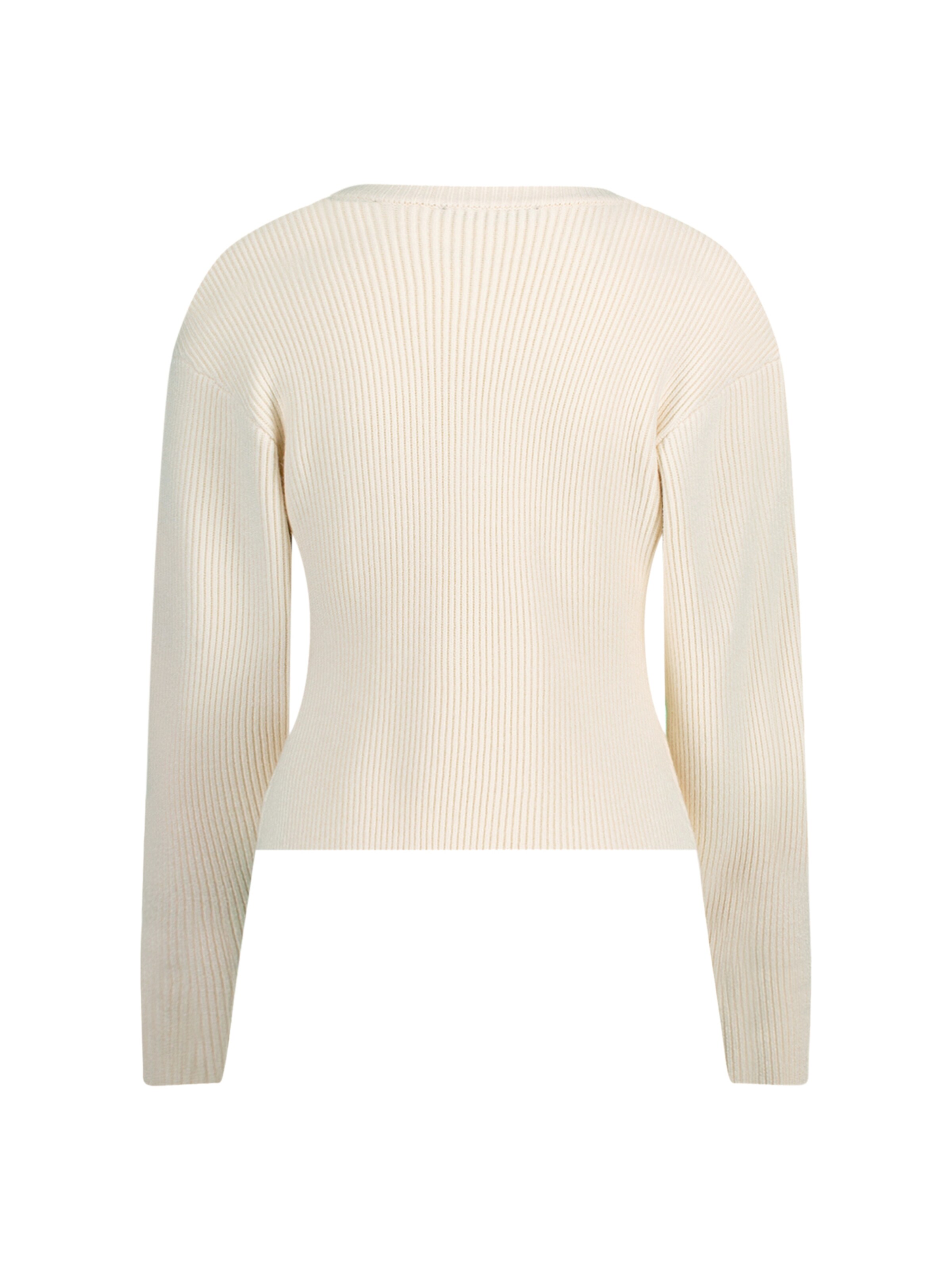 zero Pullover mit Perlen in Beige