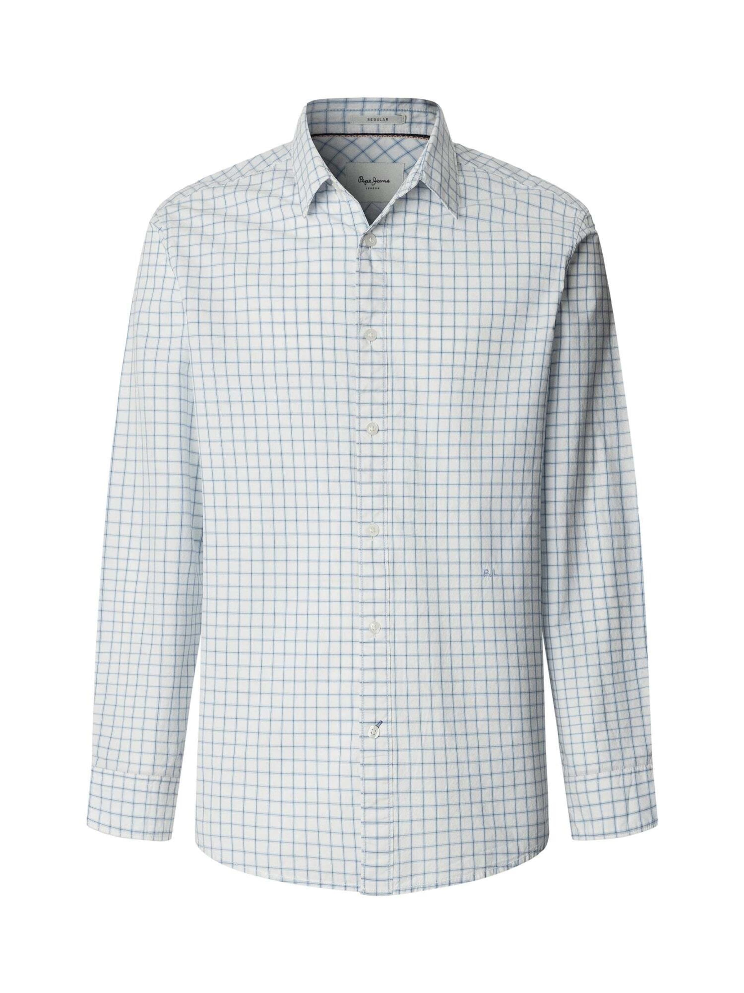 Pepe Jeans Regular fit Button Up Shirt 'PRESLEY' in White: front