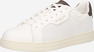 Michael Kors - Sapatilhas baixas 'KEATING' em branco: frente