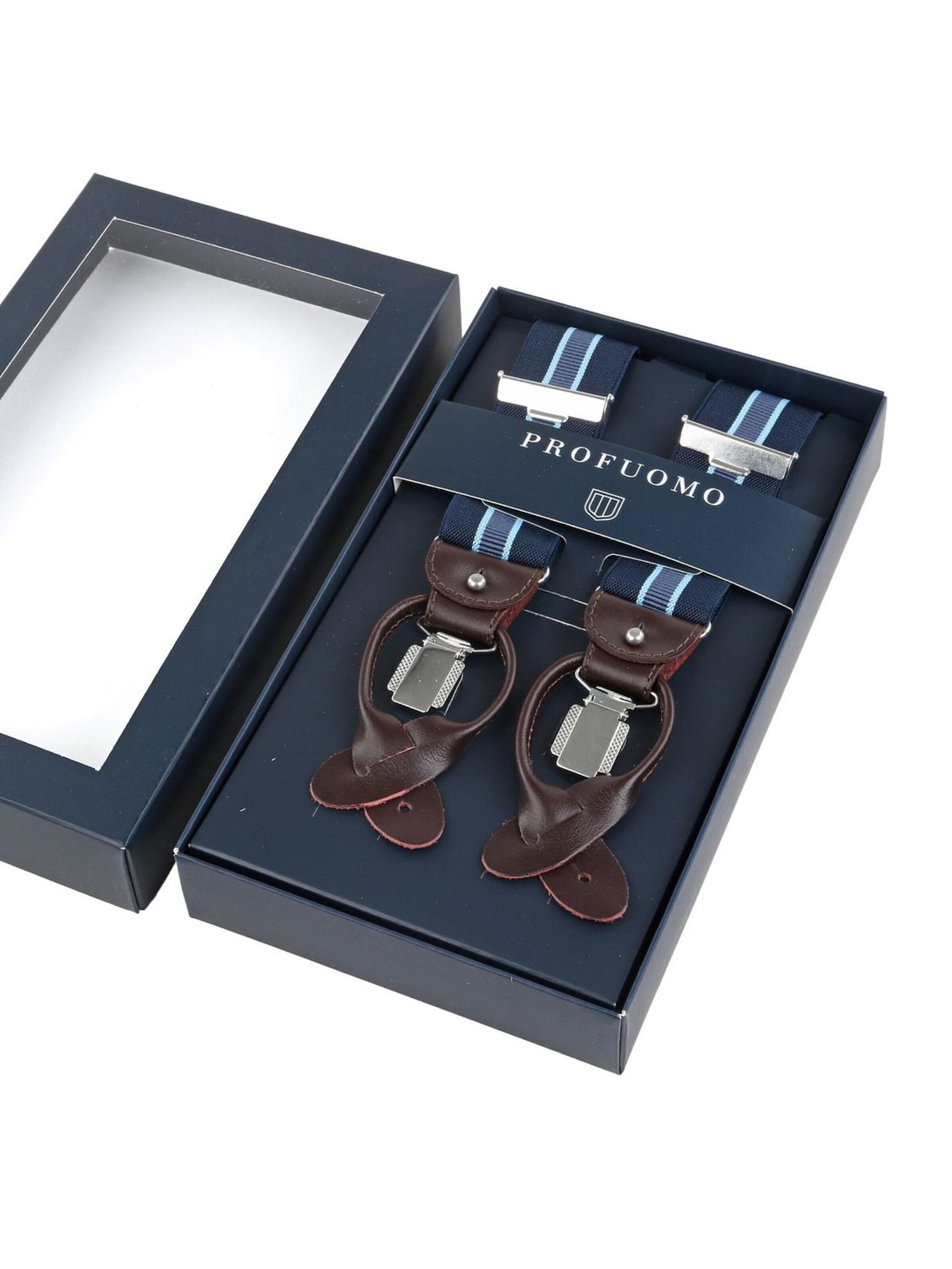 Profuomo Suspenders in Blue