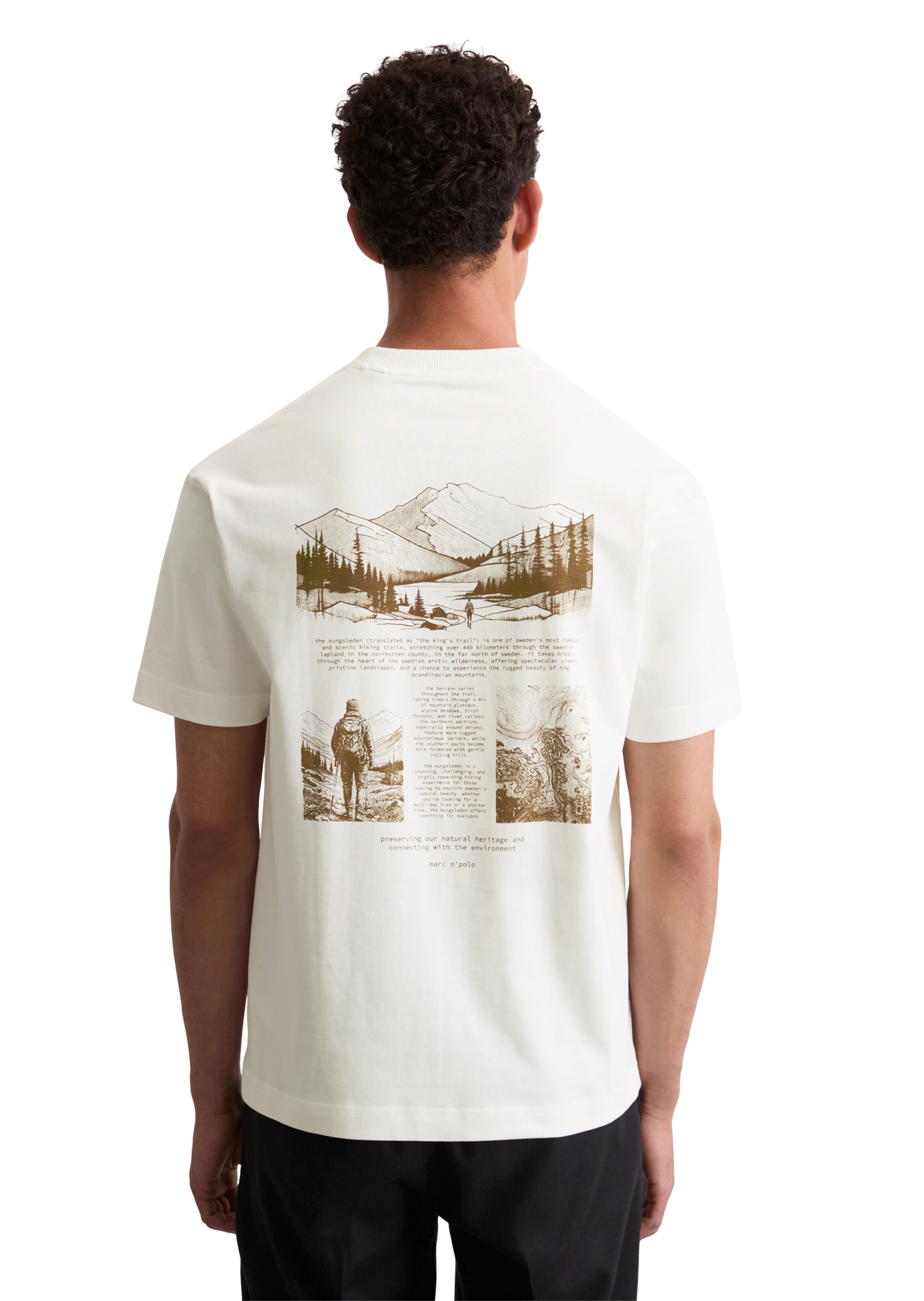 T-Shirt Marc O'Polo en blanc : devant