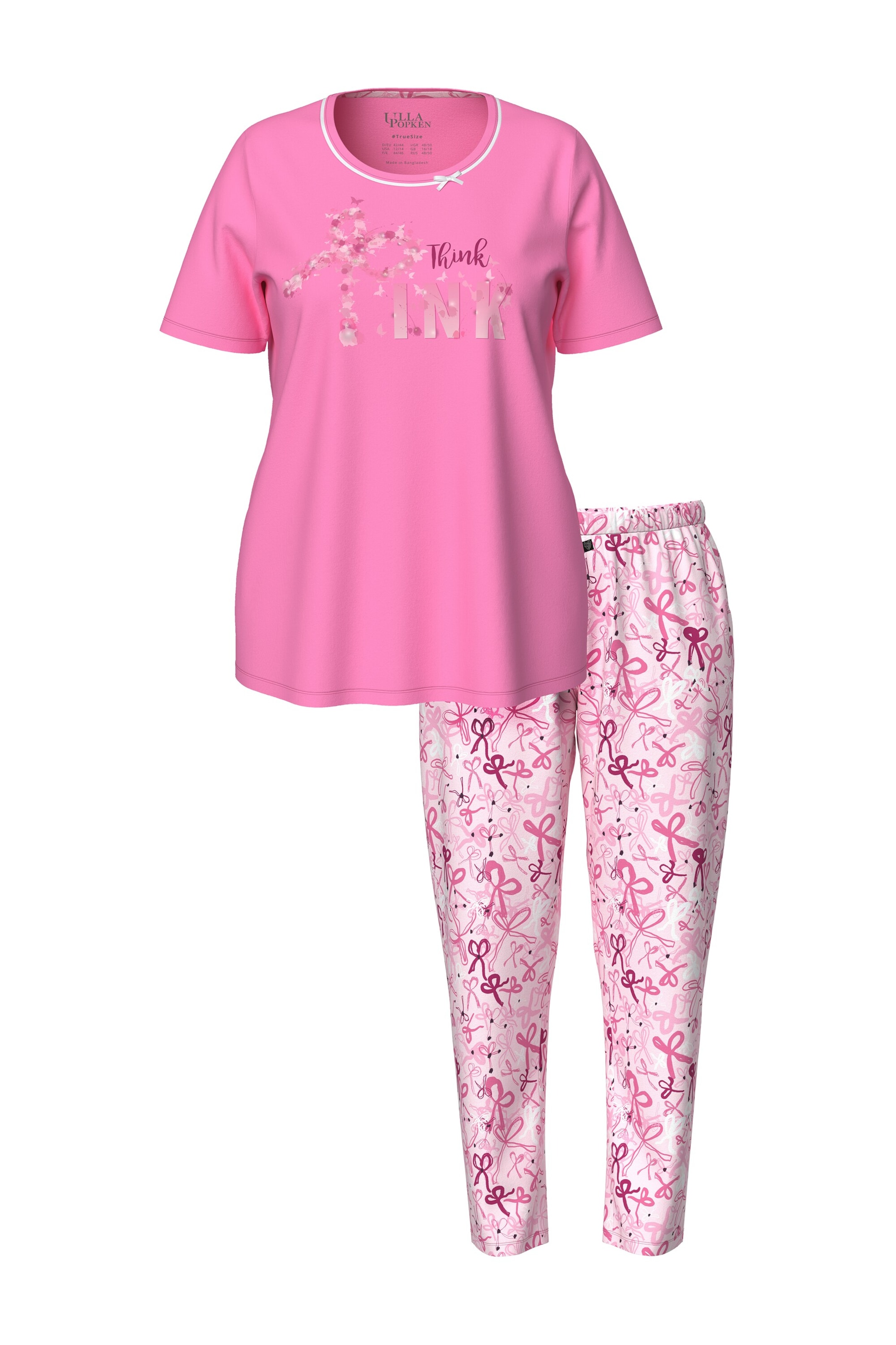 Ulla Popken Pajama in Pink: front