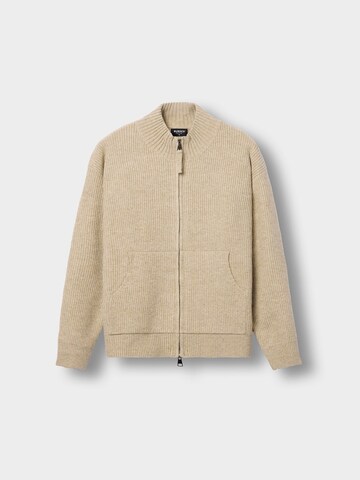Burocs Knit Cardigan in Beige: front