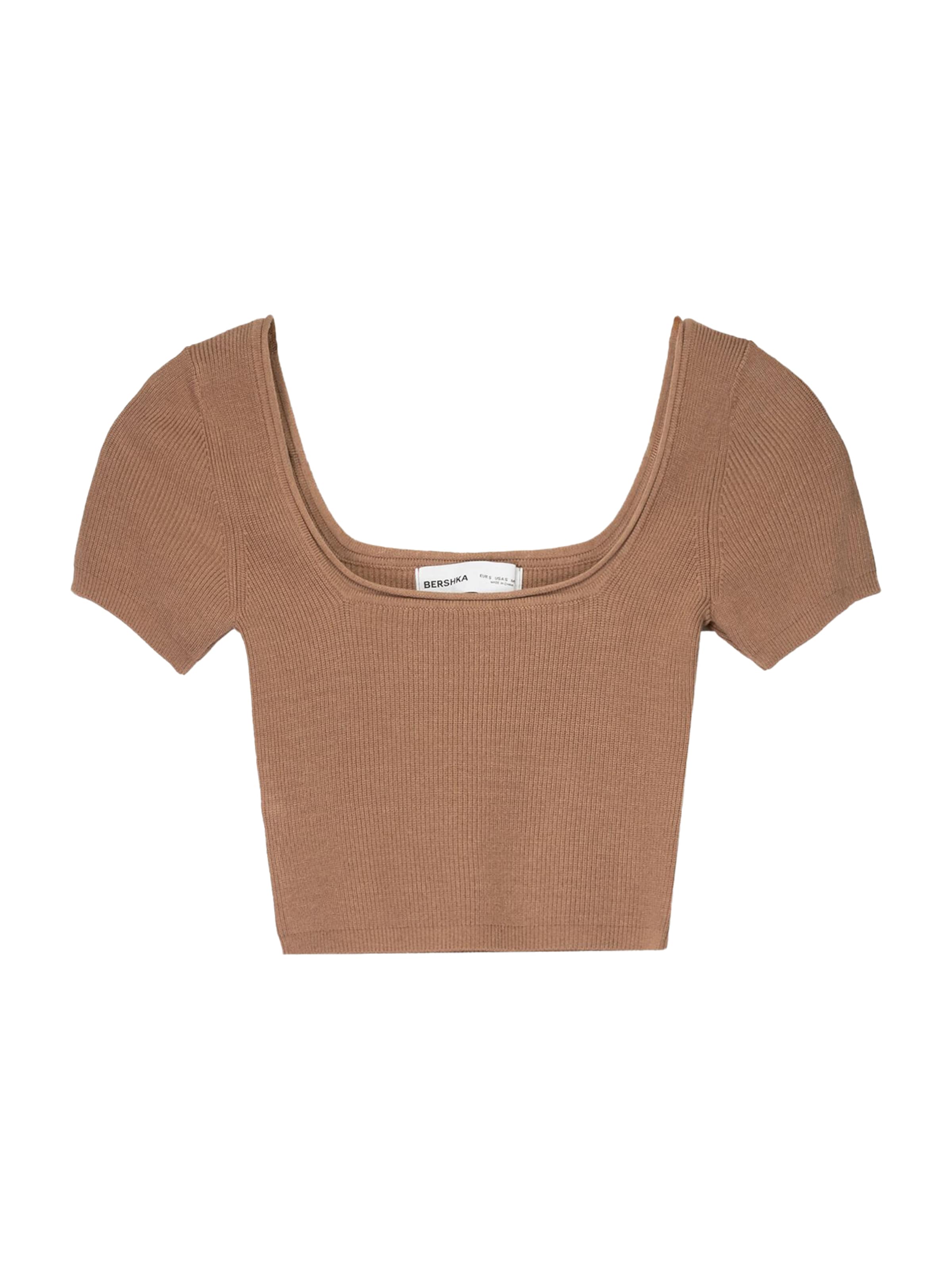 Pull-over Bershka en marron : devant