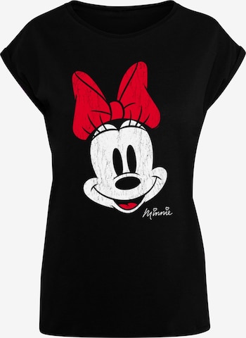 ABSOLUTE CULT T-Shirt  'Mickey Mouse - Minnie Beaten Face' in Schwarz: predná strana