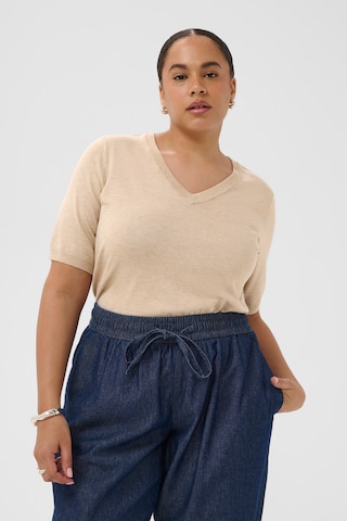 KAFFE CURVE - Pullover 'KClizzy' em bege: frente