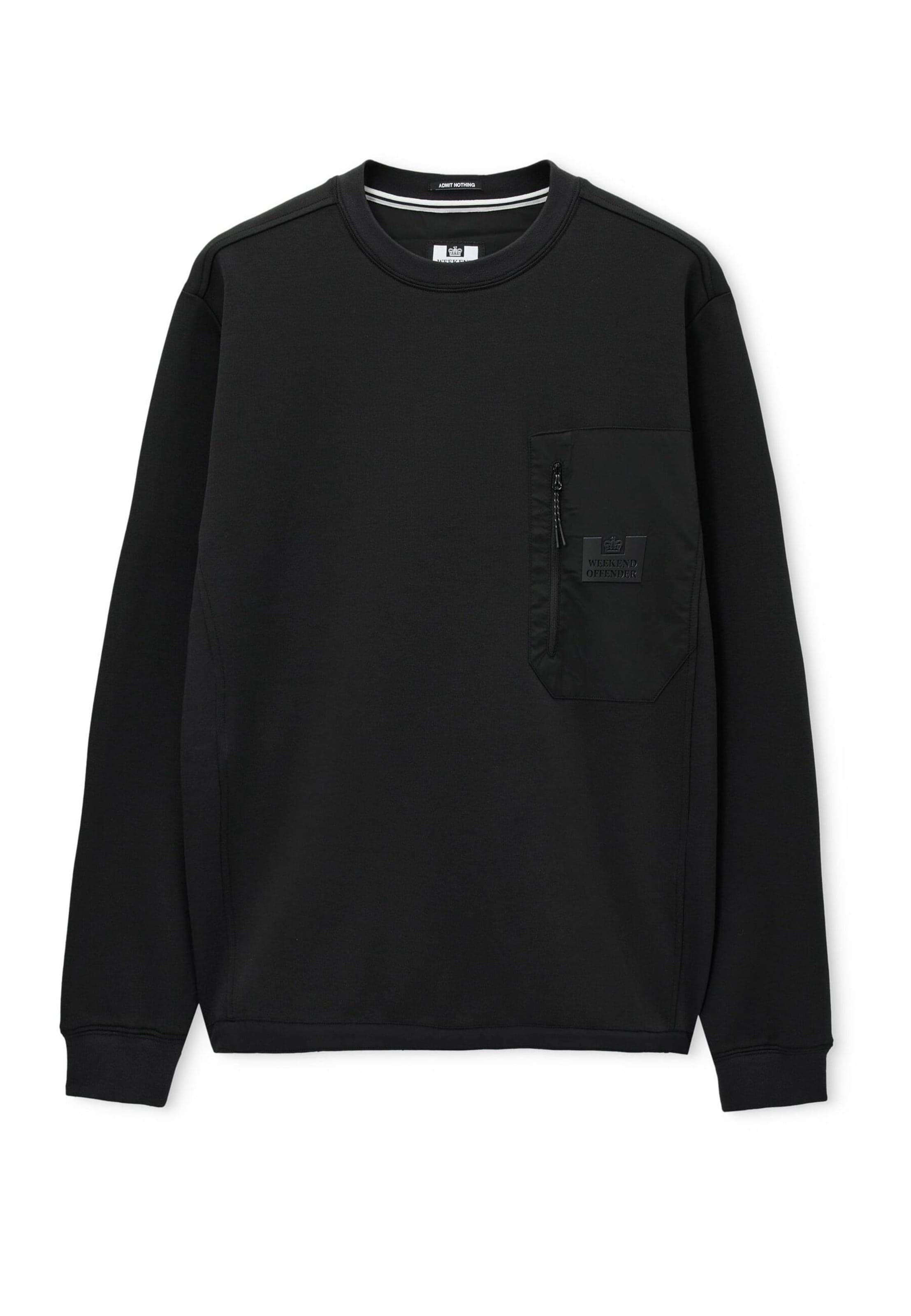 Weekend Offender Sweatshirt 'Cerati' in Schwarz: Vorderseite