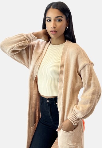 Elara Knitted coat in Pink