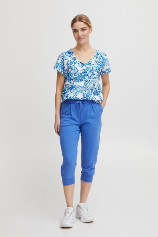 b.young Tapered Pleat-Front Pants 'PANDINA' in Blue