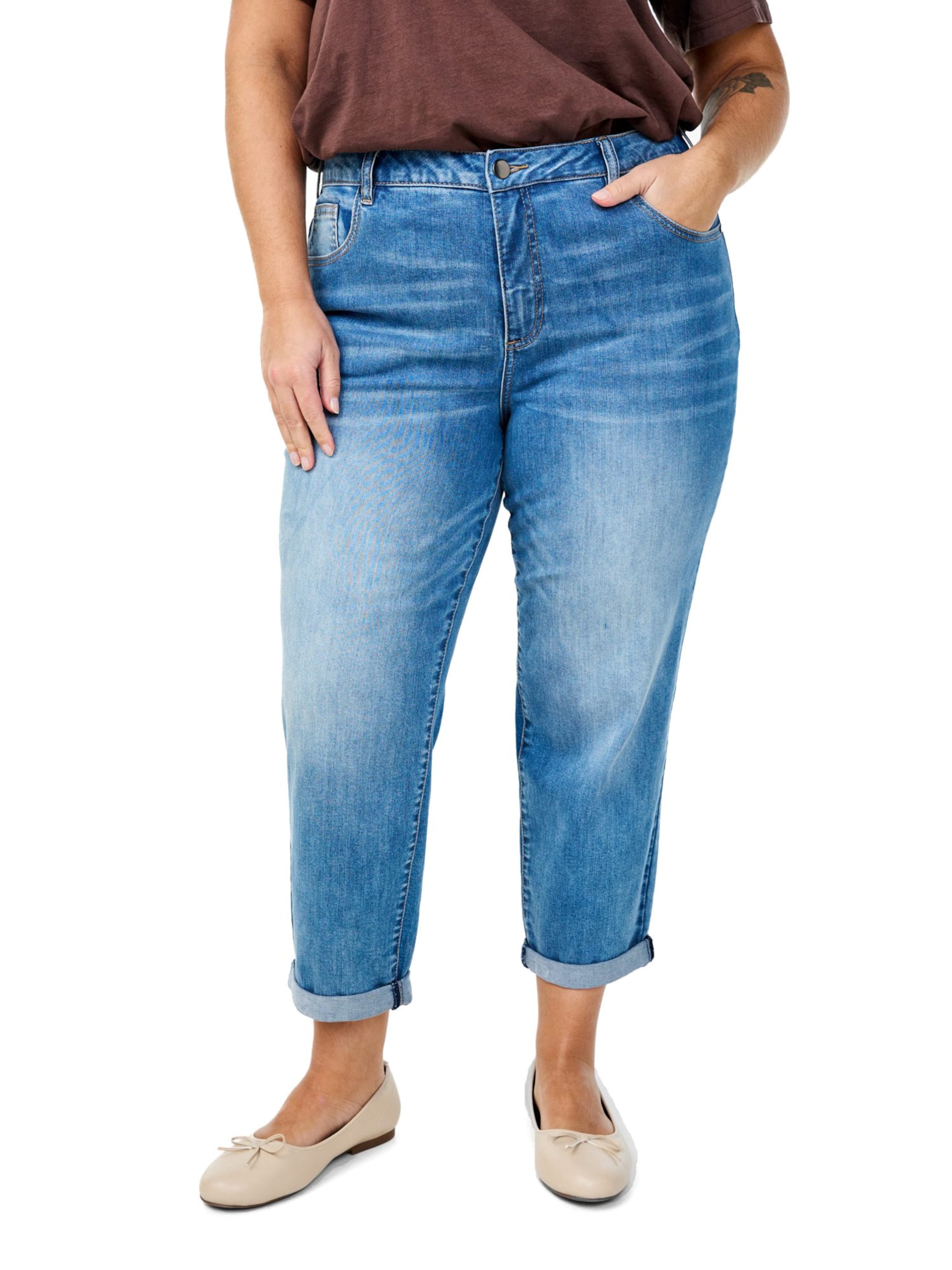 Zizzi Regular Jeans in Blau: Vorderseite