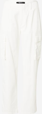 Regular Pantalon cargo Gina Tricot en blanc : devant