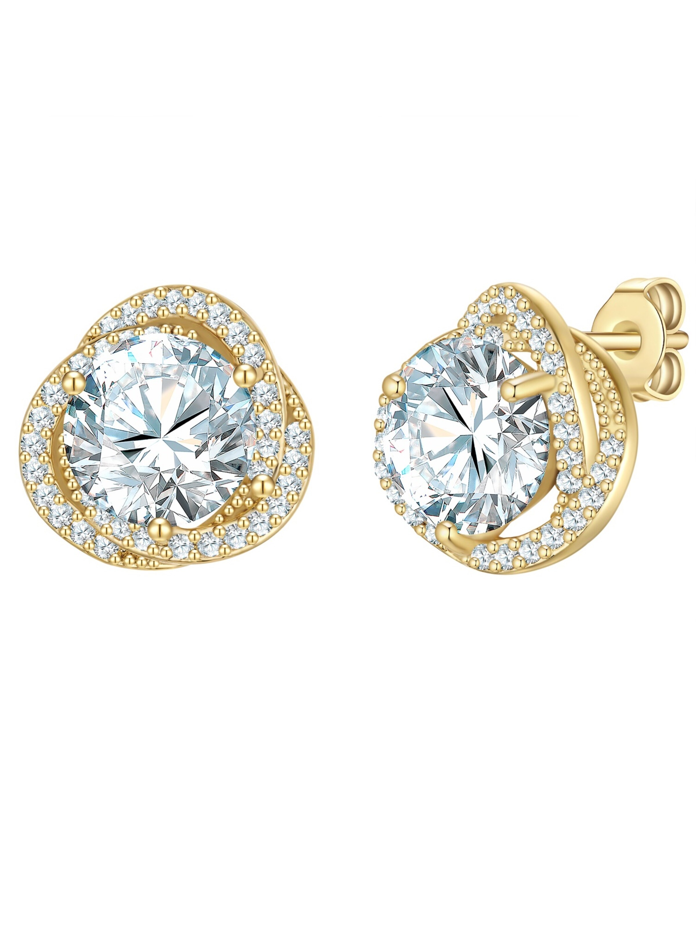 Yokoamii Earrings in Gold: front