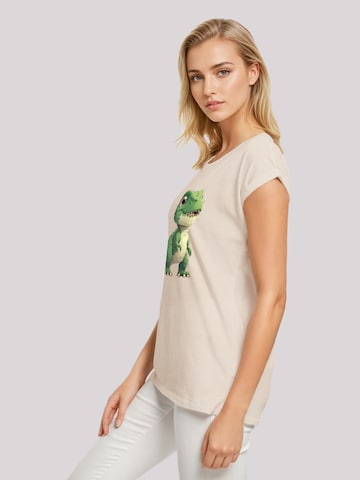 F4NT4STIC Shirt 'Süßer grüner Dino' in Beige