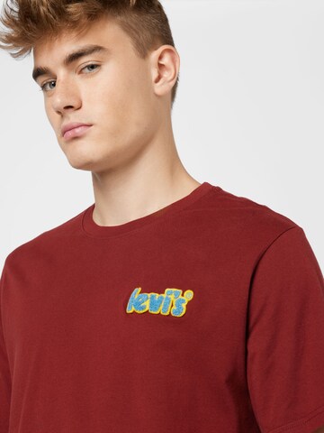 LEVI'S ® Μπλουζάκι 'SS Relaxed Fit Tee' σε καφέ