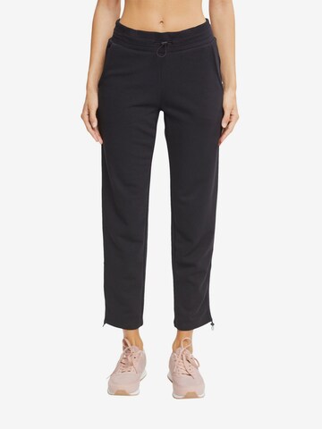 Regular Pantalon de sport ESPRIT en noir : devant