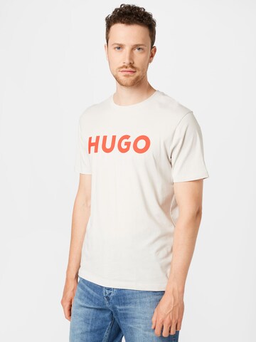 HUGO Μπλουζάκι 'Dulivio' σε μπεζ: μπροστά