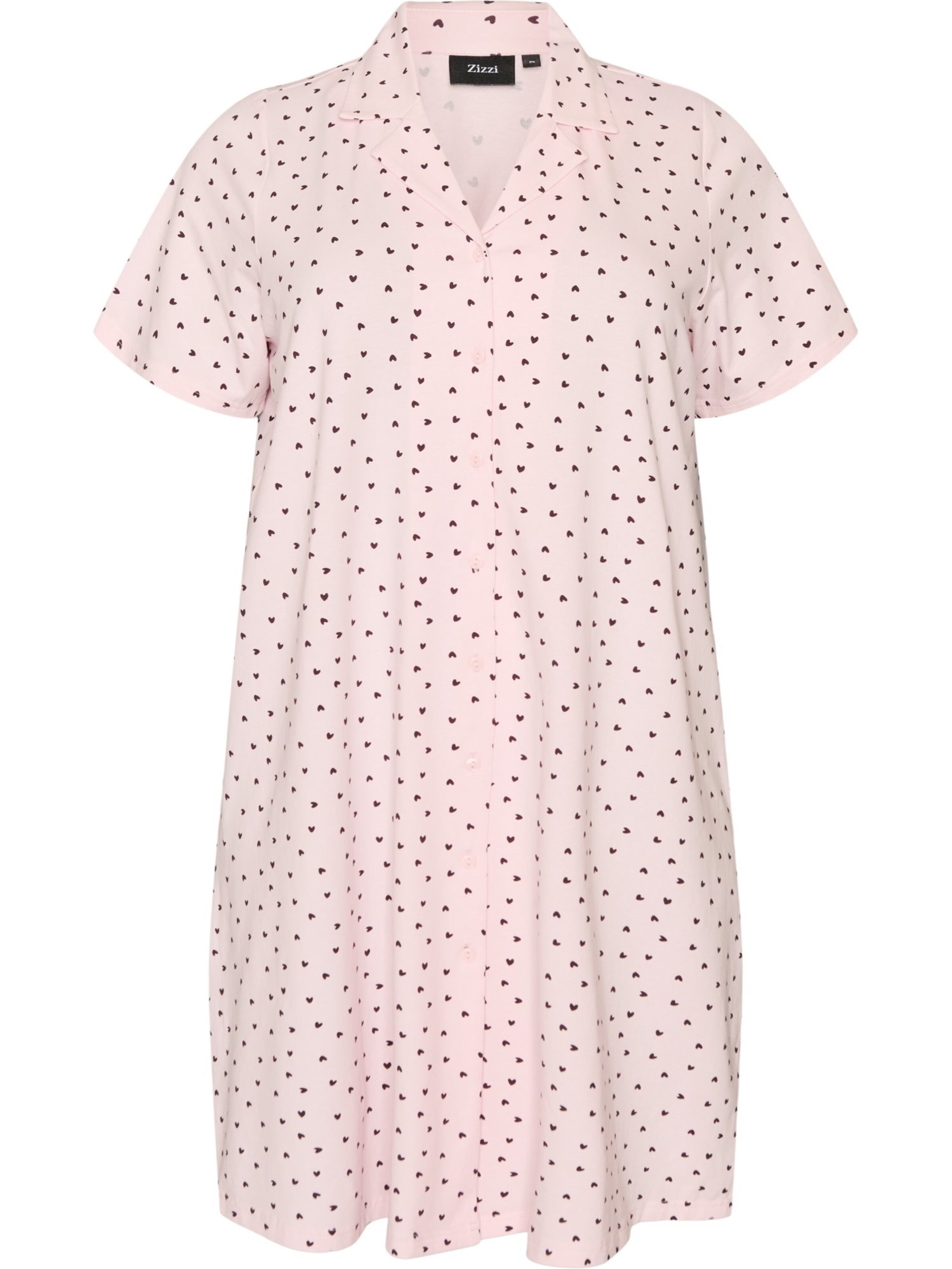 Chemise de nuit 'DANA' Zizzi en rose : devant