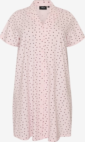 Chemise de nuit 'DANA' Zizzi en rose : devant