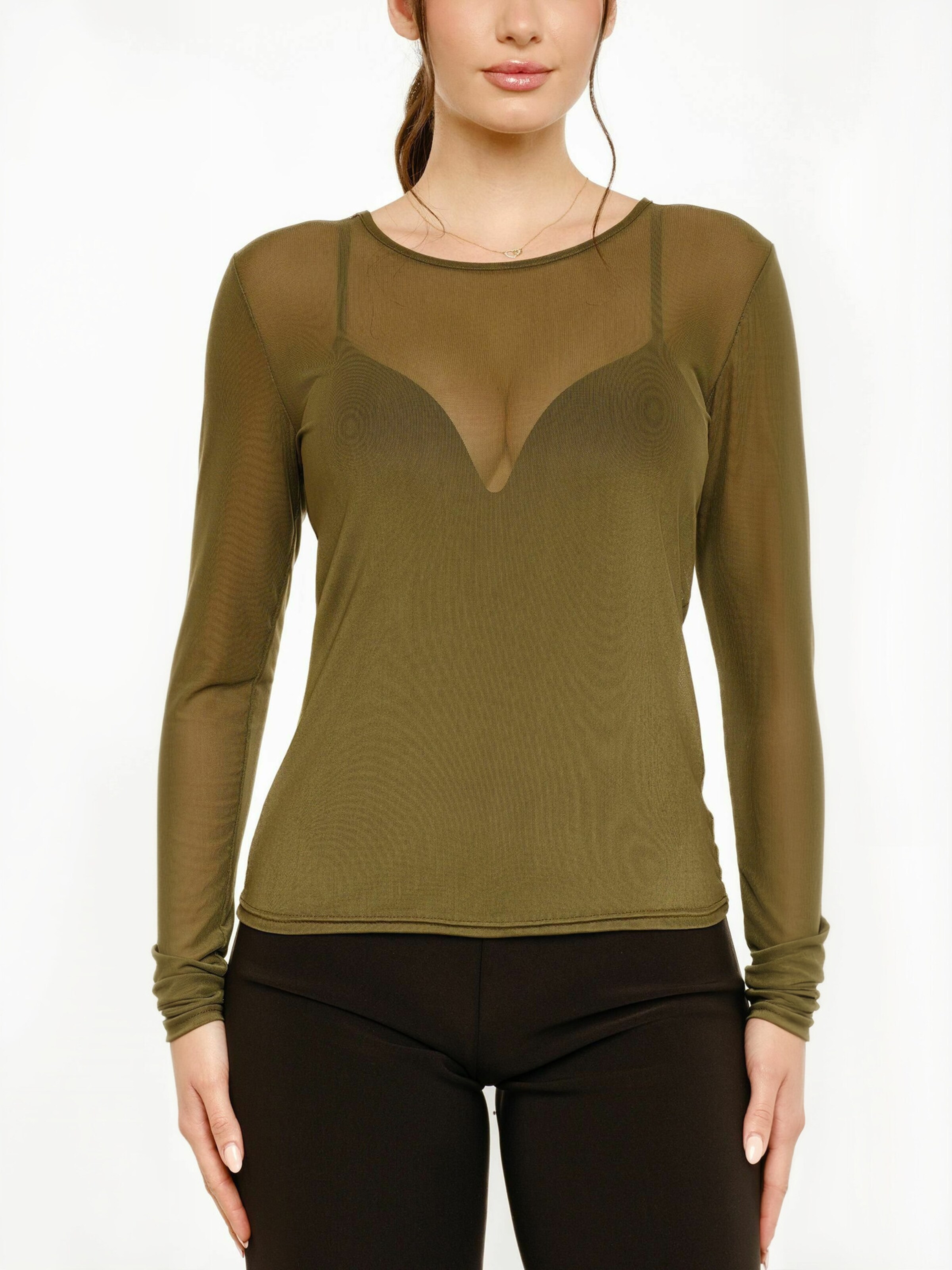 Liberte Essentiel Top ' MESH ' in Green