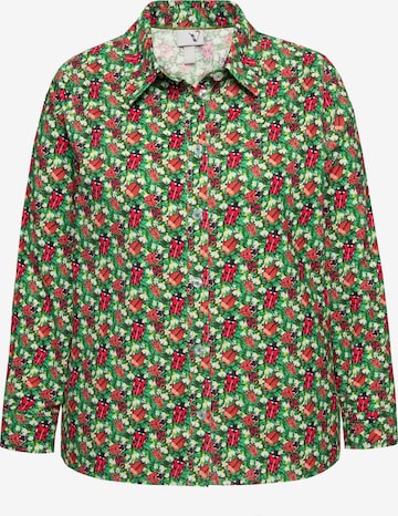 Ulla Popken Blouse in Green: front