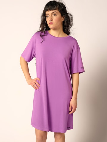 Skiny Pajama Shirt in Purple: front