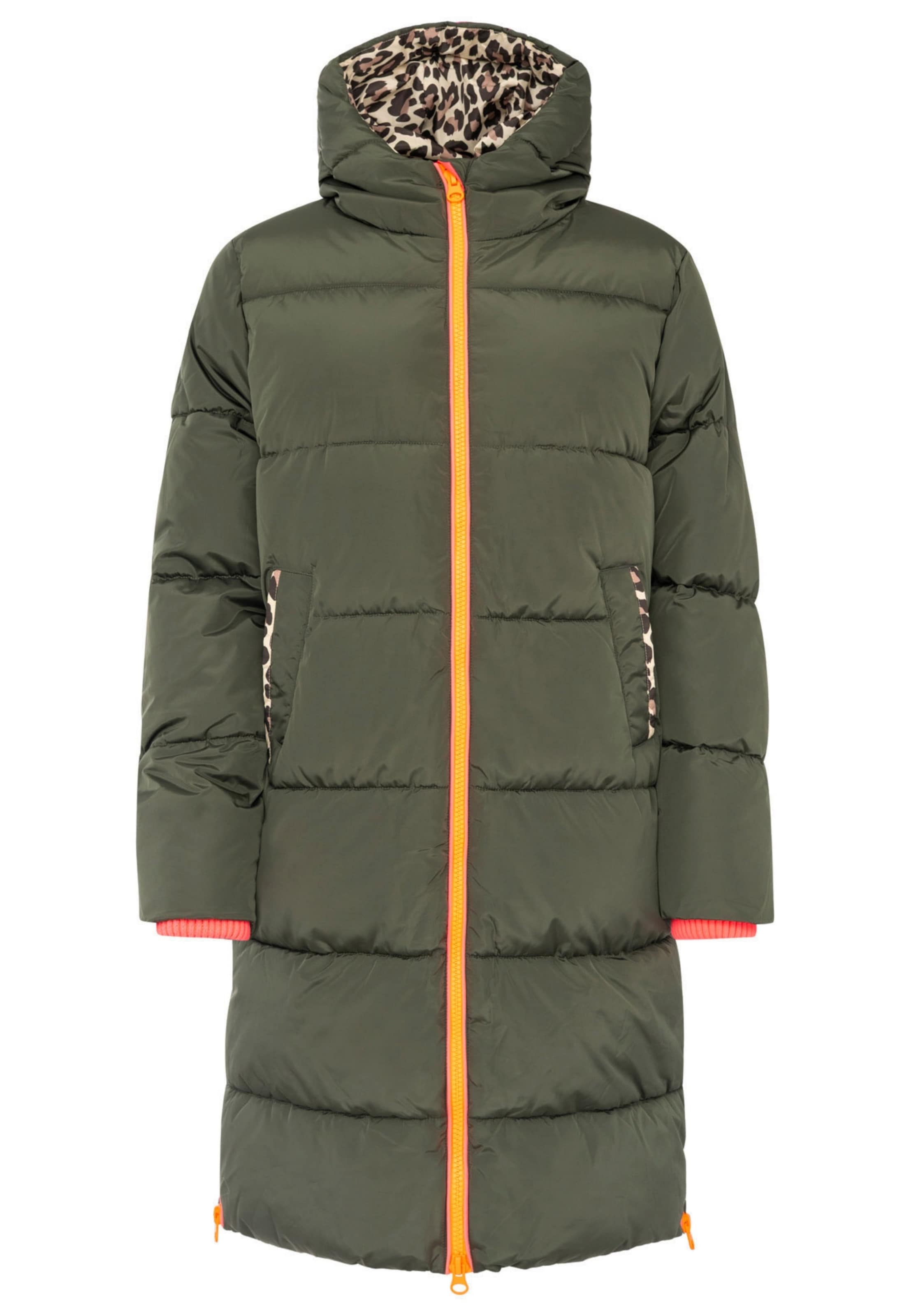 Zwillingsherz Winter coat in Green: front