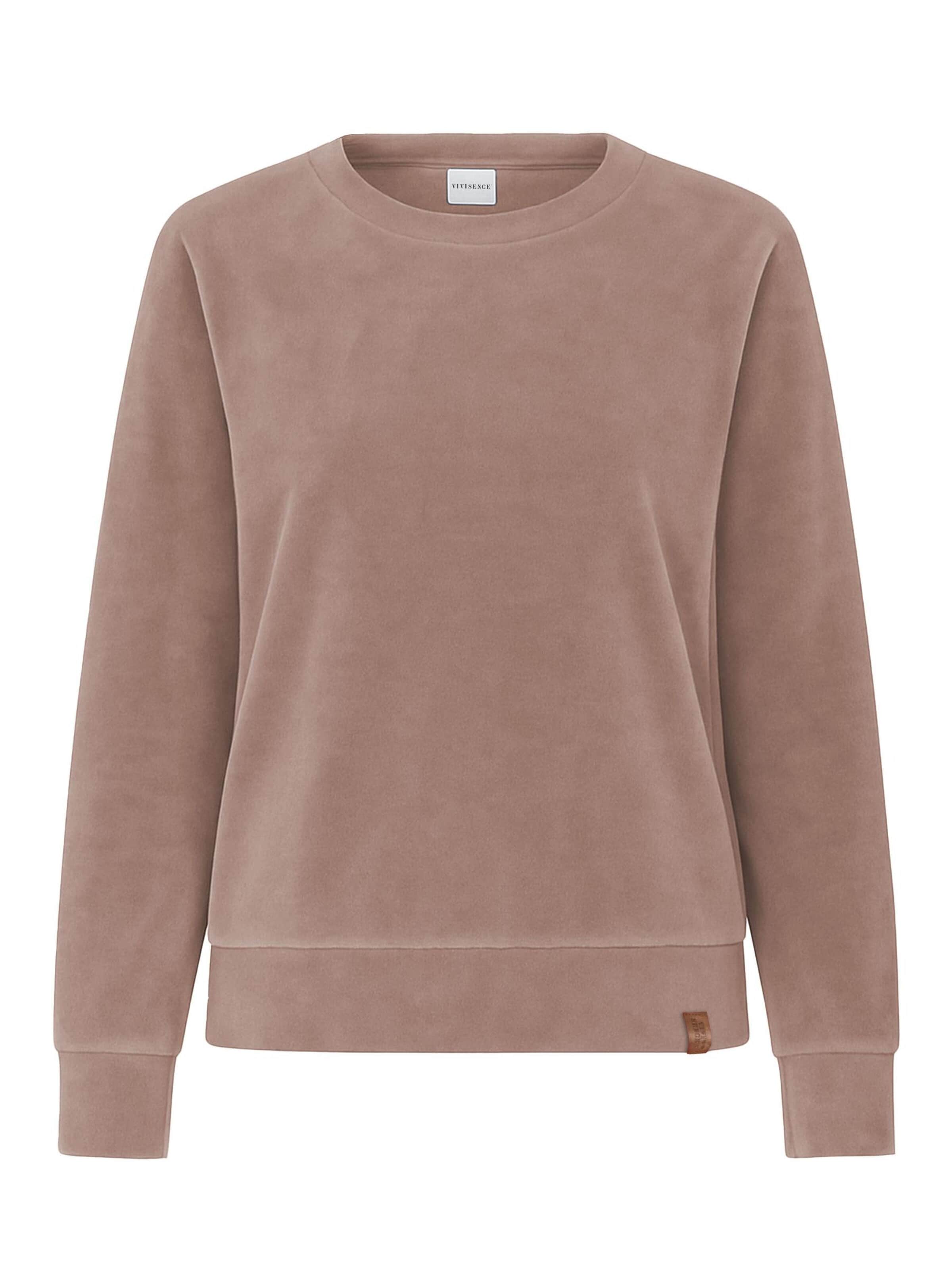 Vivisence Sweatshirt '9005' in Beige: voorkant