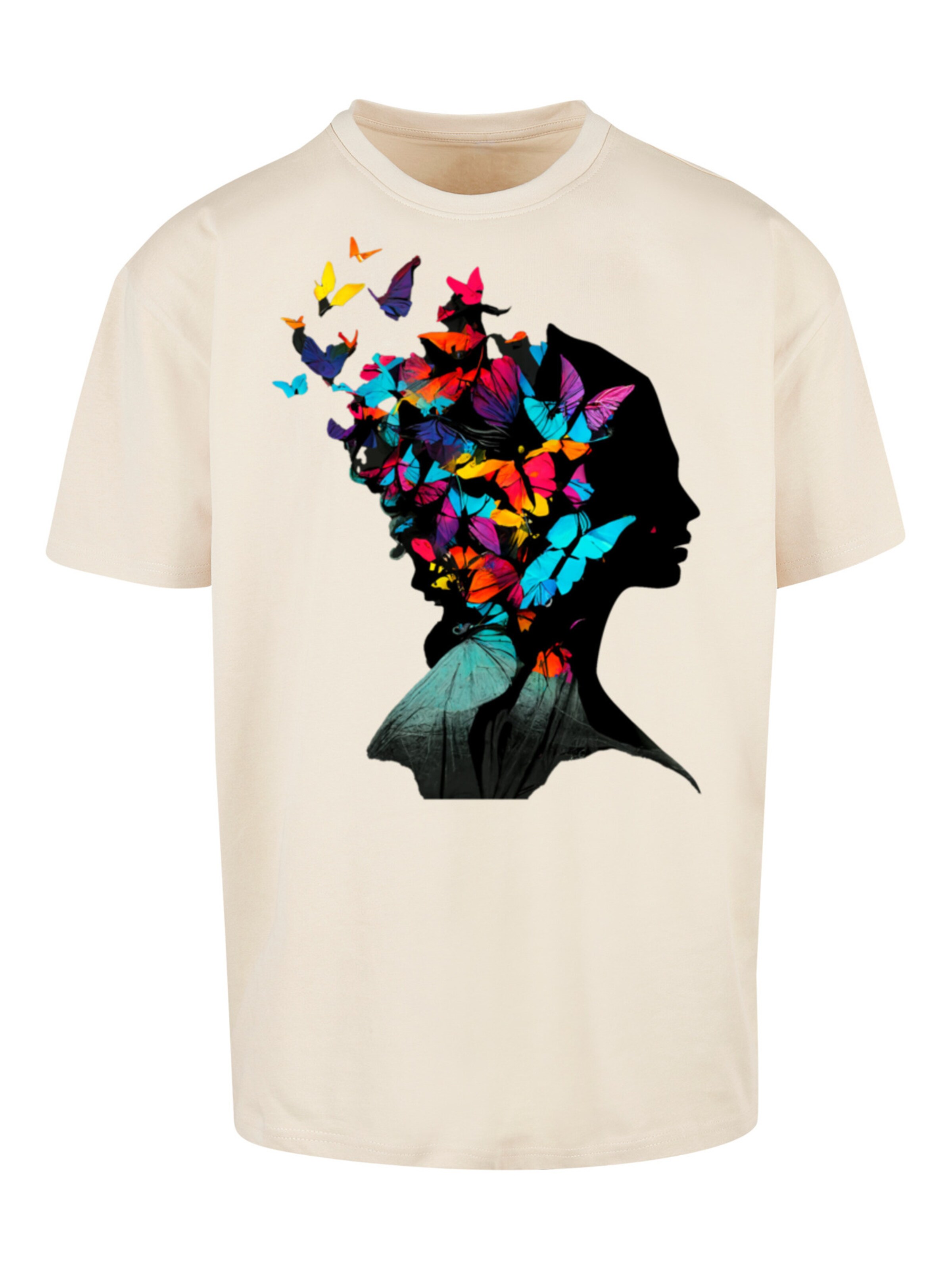 T-Shirt F4NT4STIC en beige : devant