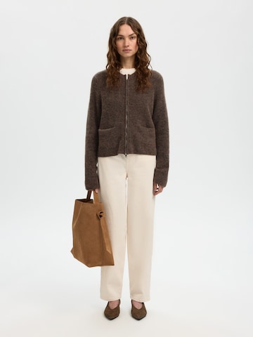 SELECTED Kardigán 'SLFSIA' - barna