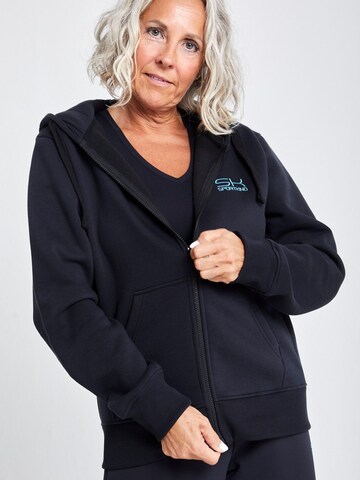 SPORTKIND Sportjas 'Unisex Zip Hoodie' in Zwart: voorkant