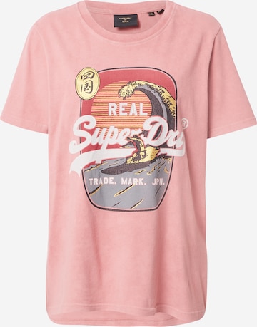 Superdry T-Shirt 'Itago' in Pink: predná strana