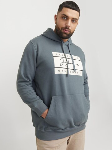 Jack & Jones Plus Sweatshirt 'JORFREDERIKSBERG' i blå